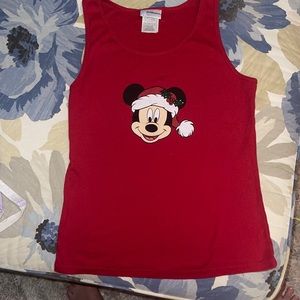 Disney Mickey Mouse Christmas/Holiday ribbed tank top size Large